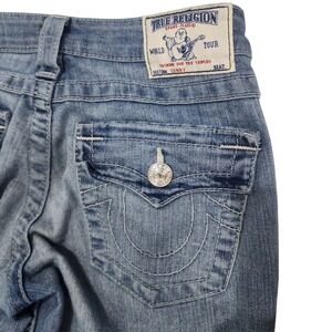 AUTHENTIC True Religion Jeans Women 26 Light Wash Skinny Low Rise Hidden Pocket